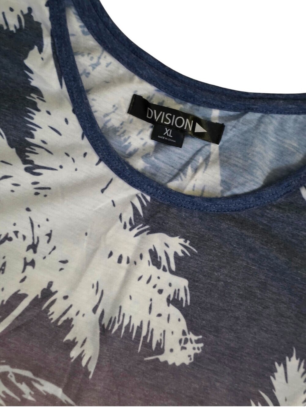 Division Palm Tree Tank Top Tropical Beach Sunset Ombre Men's XL - Picture 2 of 8